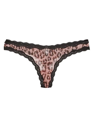 Leopard Sheer Tulle Thong