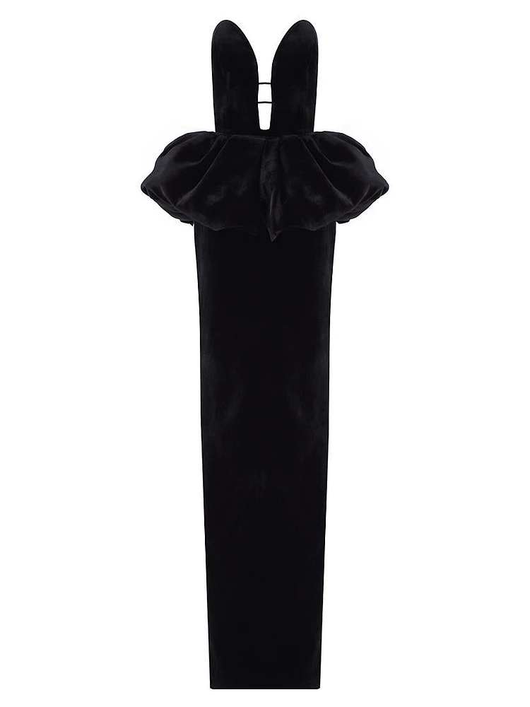 Lia Velvet Peplum Dress