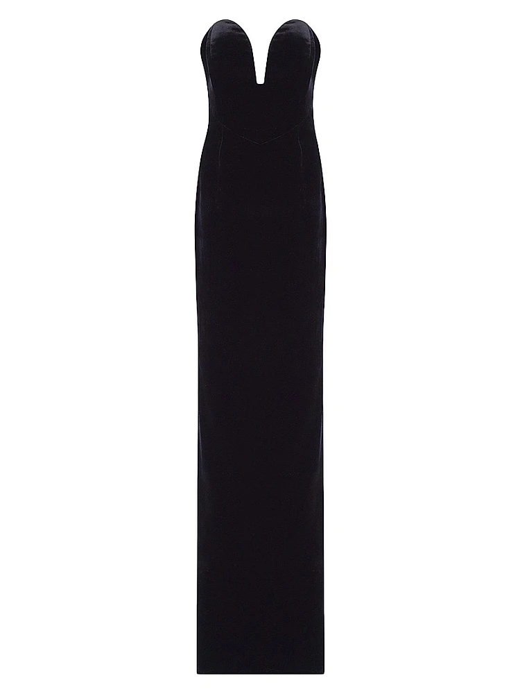 Viv Silk Strapless Bow Gown