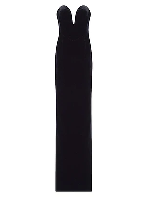 Viv Silk Strapless Bow Gown