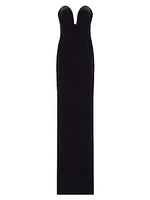 Viv Silk Strapless Bow Gown