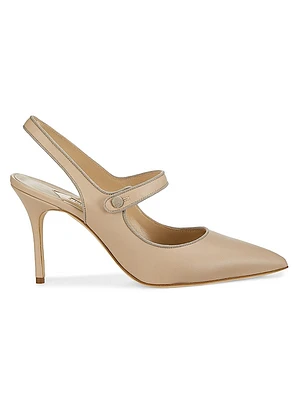 Camparisli 90MM Leather Slingback Mary Jane Pumps