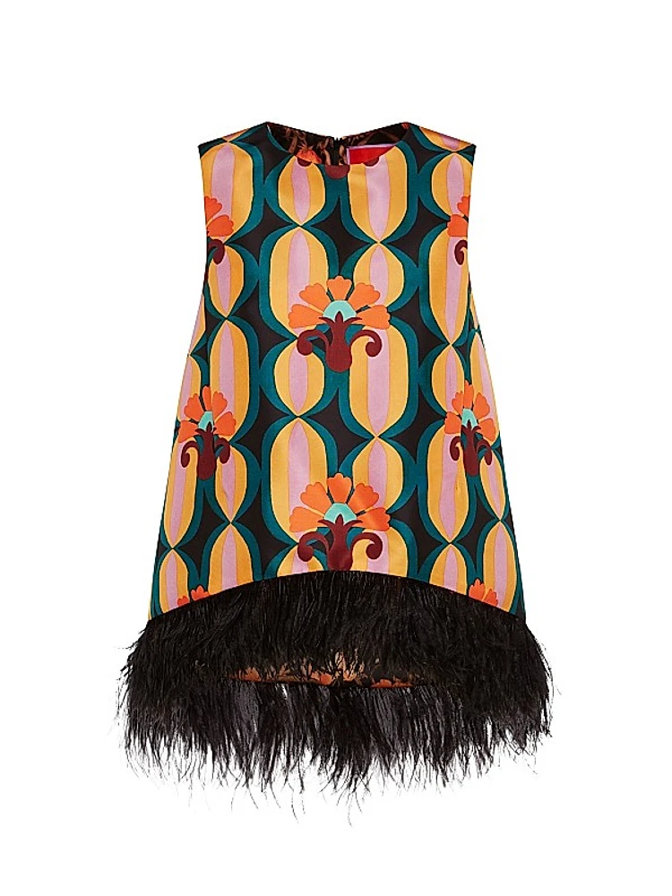 La Scala Top with Feathers