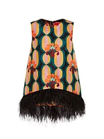 La Scala Top with Feathers