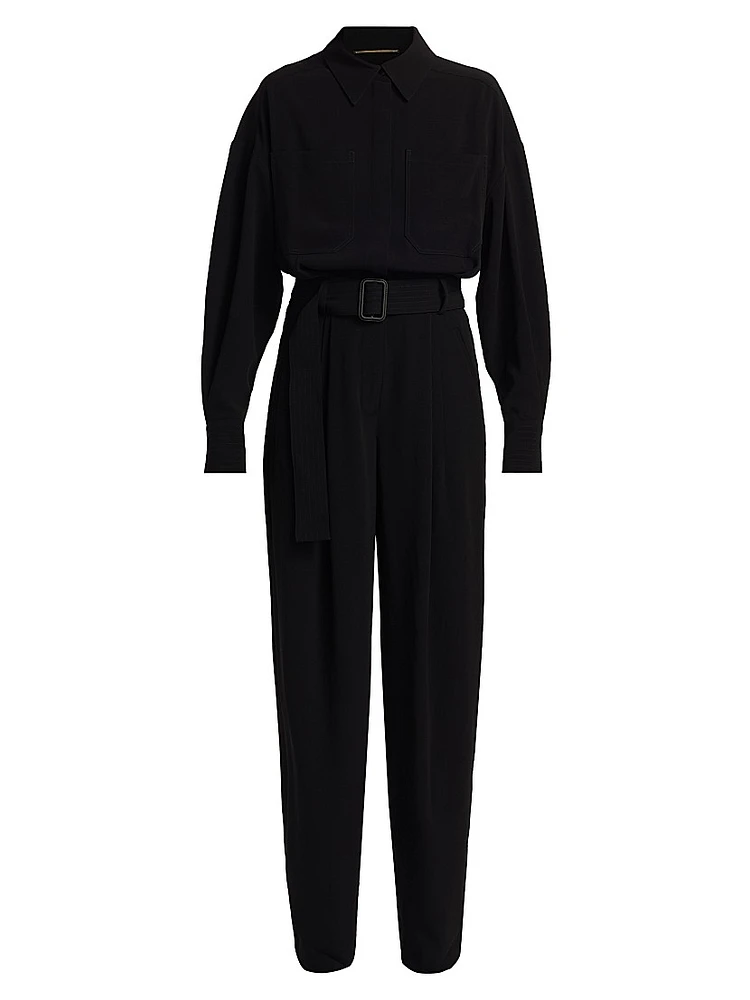 Rochelle Leather Patch Jumpsuit