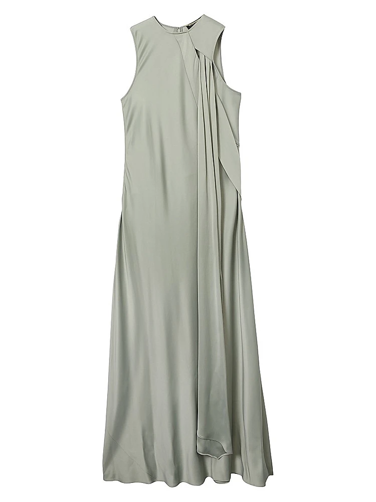 Quincy Draped Sleeveless Maxi Dress