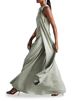 Quincy Draped Sleeveless Maxi Dress