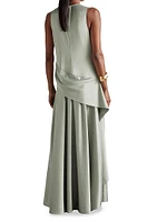 Quincy Draped Sleeveless Maxi Dress