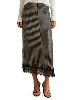 Ivy Striped Midi-Skirt