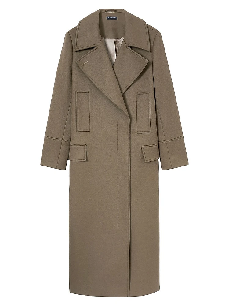 Neave Wool-Blend Double-Breasted Coat