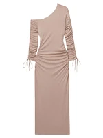 Cyra Ruched Midi-Dress