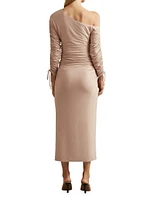Cyra Ruched Midi-Dress