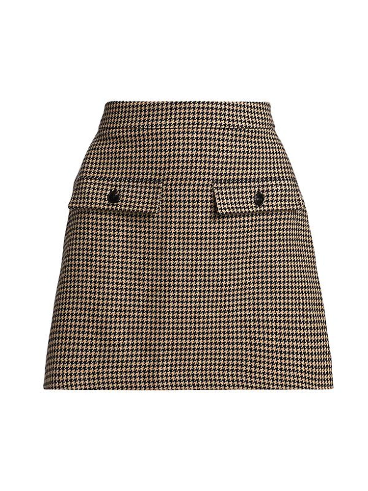 Wynnie Houndstooth Mini Skirt