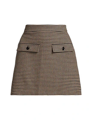 Wynnie Houndstooth Mini Skirt