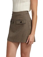 Wynnie Houndstooth Mini Skirt