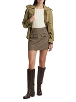Wynnie Houndstooth Mini Skirt
