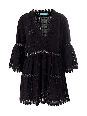 Victoria Broderie Anglaise Tiered Minidress