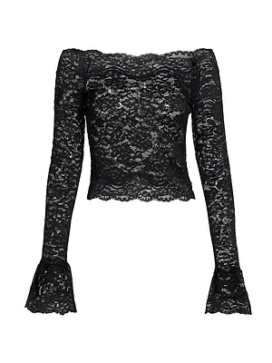 Maribeth Lace Off-The-Shoulder Top