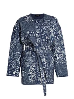 Paisley Cotton Tie-Waist Jacket