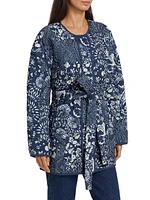 Paisley Cotton Tie-Waist Jacket