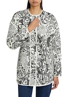 Paisley Cotton Tie-Waist Jacket