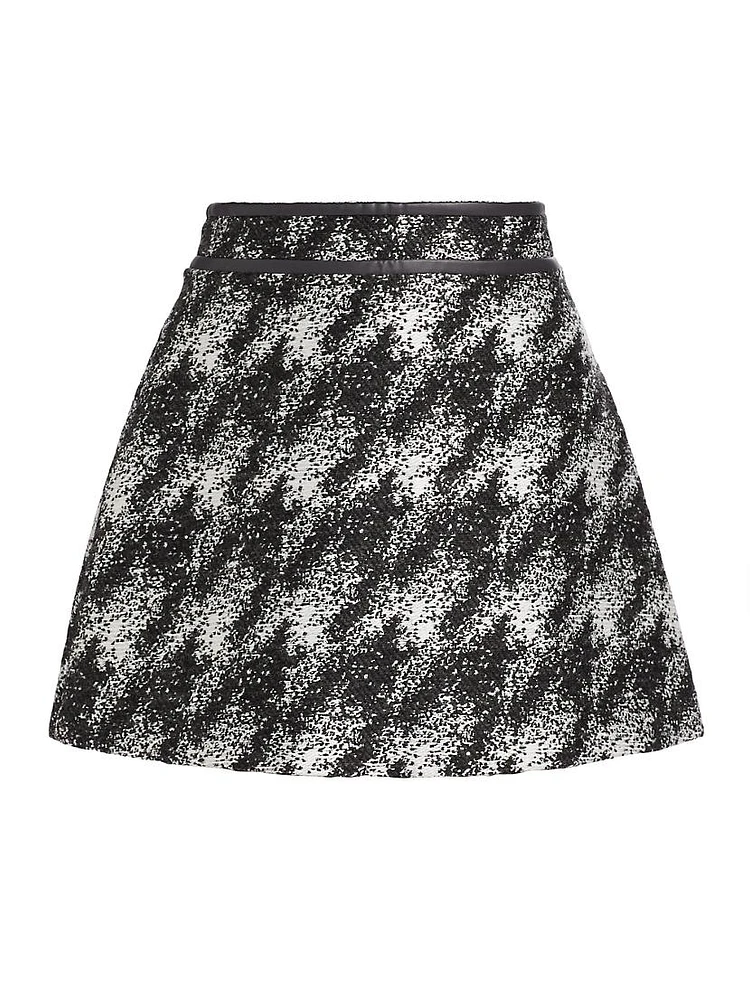 Two-Tone A-Line Miniskirt