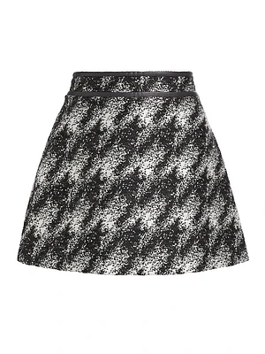 Two-Tone A-Line Miniskirt