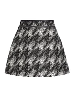 Two-Tone A-Line Miniskirt