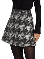 Two-Tone A-Line Miniskirt