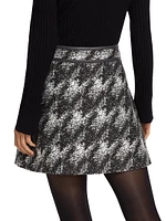 Two-Tone A-Line Miniskirt