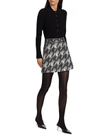 Two-Tone A-Line Miniskirt
