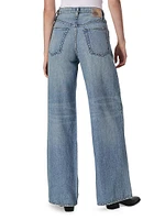 Featherweight Sofie Embellished High-Rise Wide-Leg Jeans