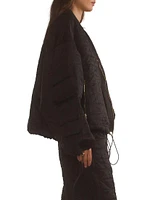 Quilted Zip-Front Bomber Jacket