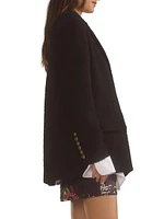 Bouclé Oversized Double-Breasted Blazer