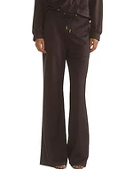 Faux Suede Wide-Leg Lounge Pants