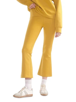 High-Rise Flared Cropped Pants