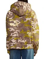 Camo Cotton-Blend Oversized Hoodie