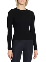 Ribbed Open-Back Sweater
