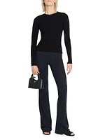 Ribbed Open-Back Sweater