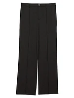 Wool Relaxed Straight-Leg Trousers