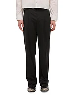 Wool Relaxed Straight-Leg Trousers