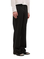Wool Relaxed Straight-Leg Trousers