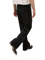Wool Relaxed Straight-Leg Trousers