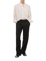Wool Relaxed Straight-Leg Trousers