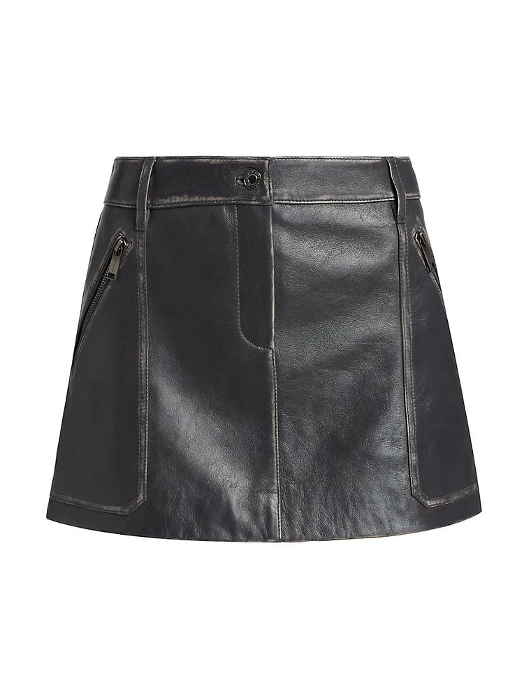 Micro Leather Mini Skirt