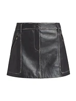 Micro Leather Mini Skirt
