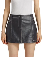 Micro Leather Mini Skirt