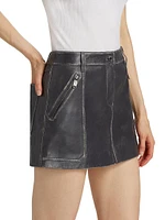 Micro Leather Mini Skirt