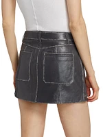 Micro Leather Mini Skirt