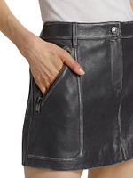 Micro Leather Mini Skirt